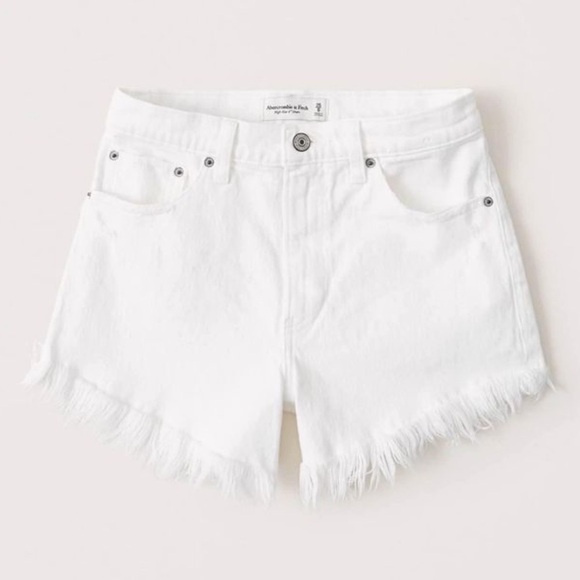Abercrombie & Fitch Pants - ABERCROMBIE & FITCH High Rise 4" Distressed Short in White Sz. 8 / 29